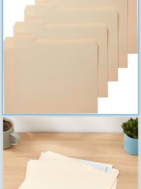 Beige Manila File Folders - Pack of 100